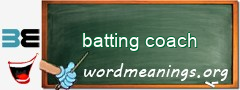 WordMeaning blackboard for batting coach